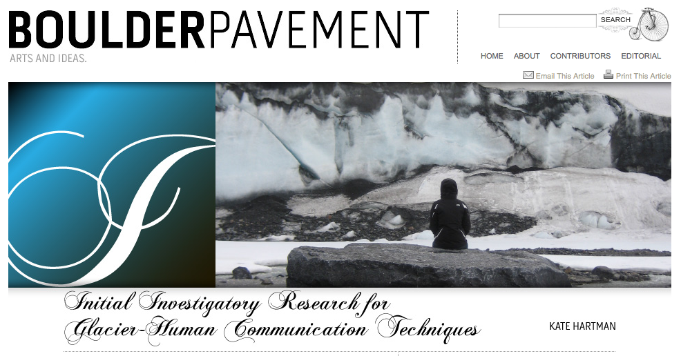Glacier-Human Communication Techniques in Boulder Pavement
